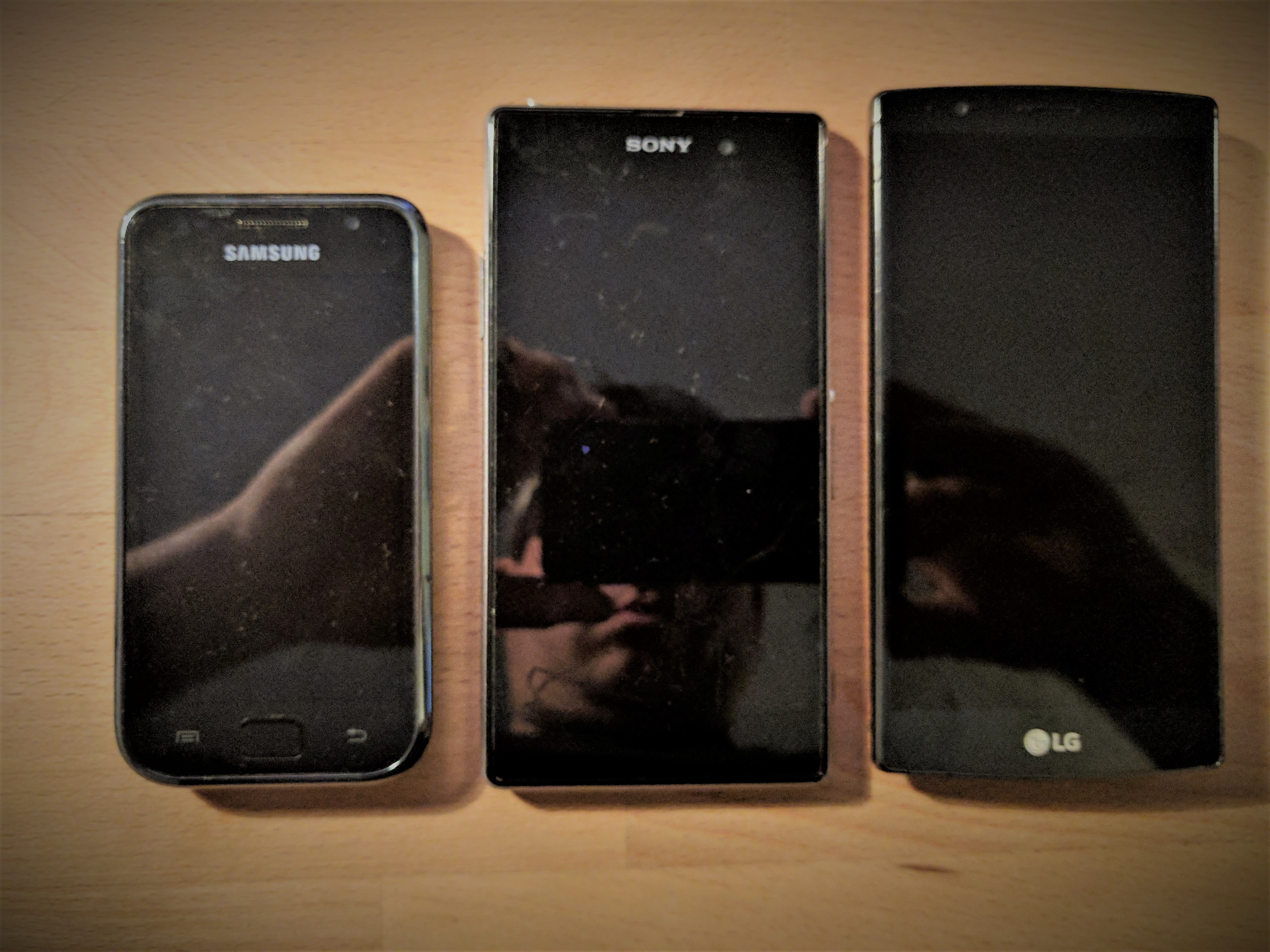 montage of front of phones